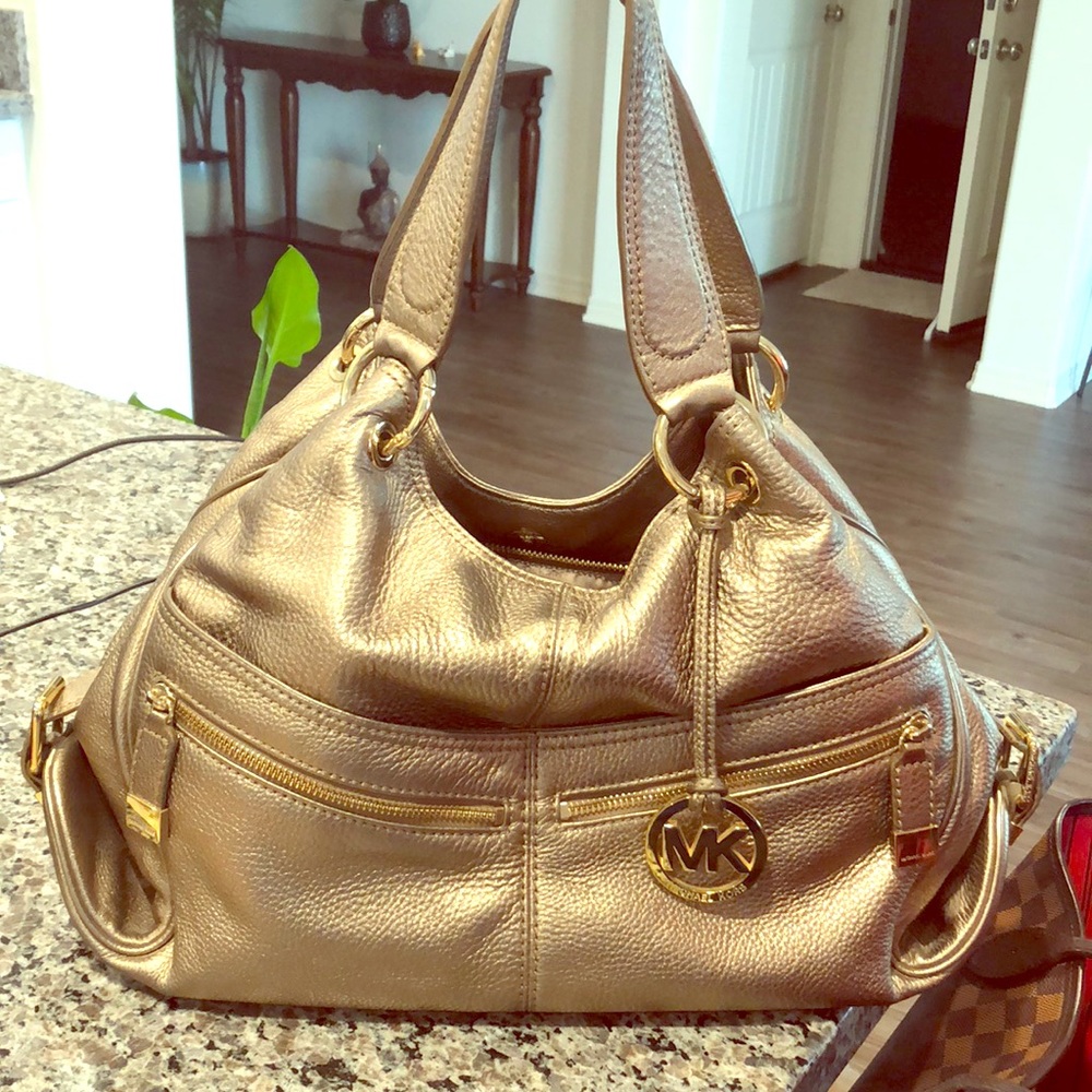 Michael Kors gold tone purse